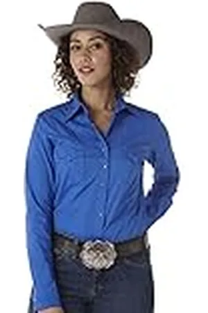 Wrangler Western Yoke Two Snap Flap Pocket Shirt Camisa, , XS para Mujer