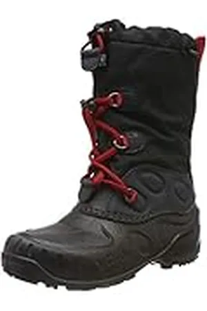 Jack Wolfskin Iceland Texapore High K, Botas de Nieve Unisex niños, (Black/Red), 26 EU
