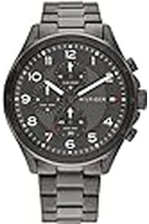 Tommy Hilfiger Reloj Analógico de Cuarzo multifunción para hombre con Correa en Acero Inoxidable oscuro - 1792008