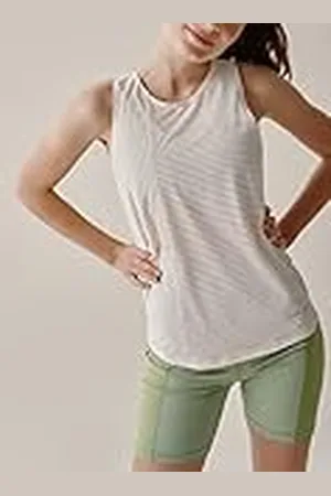 Black Limba Muse - Camiseta de Deporte para Mujer con Cuello Redondo y Tejido de Rayas