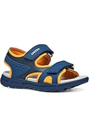 Geox J VANIETT Boy C, Sandalia, Navy/Orange, 27 EU