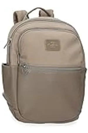 Pepe Jeans Christine Mochila para Portátil Portátil 12 Pulgadas Beige 25x36x10 cms Poliéster con Detalles en Piel Sintética 9L by Joumma Bags
