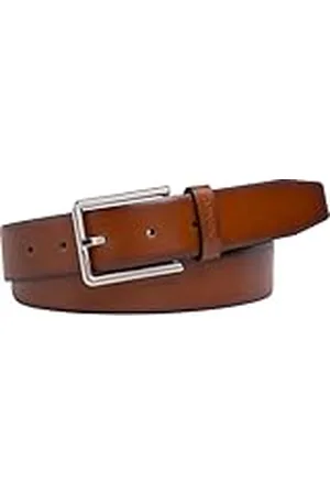 Calvin Klein Hombre Cinturón 3.5 cm Bombed Belt Cinturón de Cuero, , 110 cm