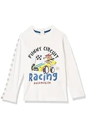 chicco Camiseta de algodón de manga larga, Bebé-Niños, Bianco, 12 meses
