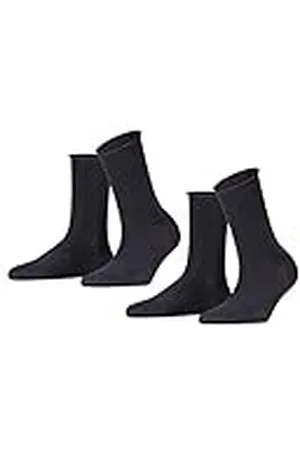 Falke Happy Double Pack W So algodón lisos 2 pares, Calcetines Mujer, , 35-38