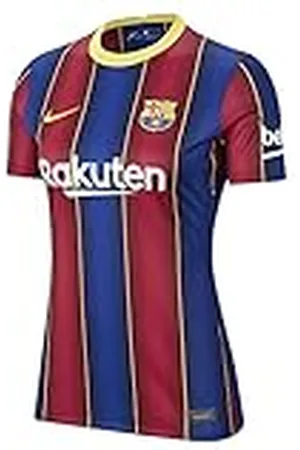 Nike FC Barcelona Temporada 2020/21-FCB W NK BRT STAD JSY SS HMCD4401-456 Camiseta Primera Equipación, Mujer, Deep Royal Blue/Varsity Maize Full Sponsor, XS