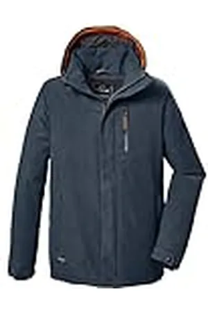 G.I.G.A. DX by killtec Hombre Chaqueta funcional/outdoor impermeable con capucha con cremallera GW 71 MN JCKT, dunkel stahlblau, S, 42213-000