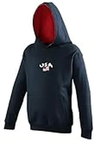 Supportershop Sudadera con Capucha para niño Marino de 7 a 8 años, Unisex, FR: M (Talla del Fabricante)