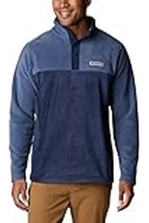 Columbia Steens Mountain Half Snap, Sudadera De Forro Polar para Hombre, Collegiate Navy/Dark Mountain, Talla L