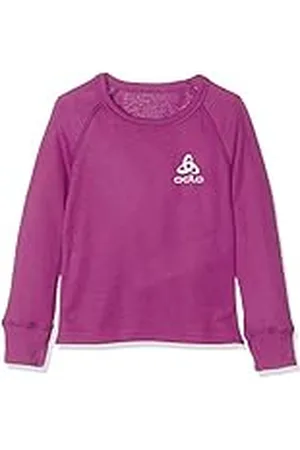 Odlo BL Top Crew Neck l/s Active Warm Kids Camiseta, Infantil, Violeta, 104