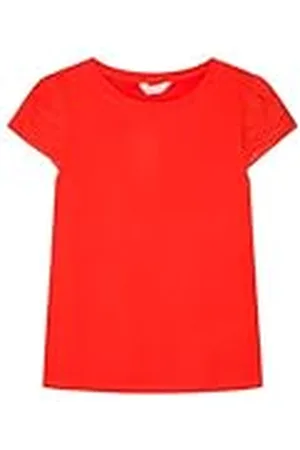 Springfield SPRINGFILED Camiseta Mangas Bordado Suizo, Camiseta Mujer, red, S