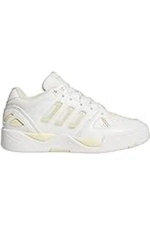 adidas Midcity Low Shoes, Zapatillas de Baloncesto Mujer, Core White/Easy Yellow/Core White, 38 2/3 EU