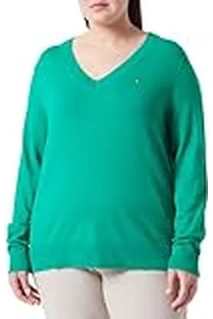 Tommy Hilfiger Jersey de Punto para Mujer Cuello de Pico, , 48