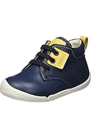 Kickers WAZZAP Oxford-Schuh Bebé-Niños, azul marino y amarillo, 18 EU