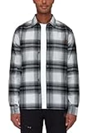Mammut Trovat Camisa Manga Larga Hombre Platino-Negro 3XL