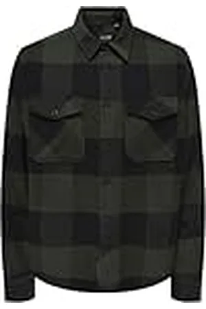 Only & Sons Onsmilo Life Ls Check Overshirt Noos Camisa, Hombre, , M