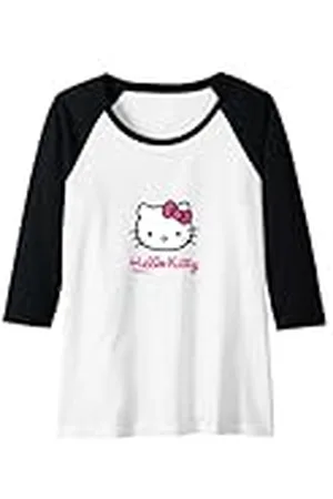 Hello Kitty Mujer - Classic Kitten Camiseta Manga Raglan