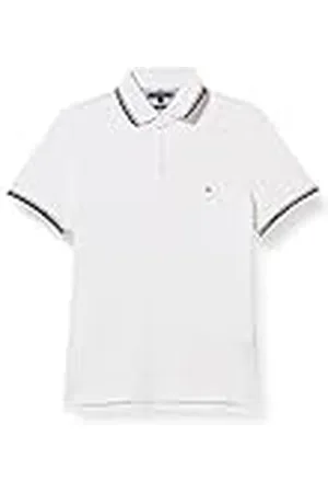 Tommy Hilfiger Hombre Polo de Manga Corta 1985 RWB Tipped Slim Polo Slim Fit, , XS