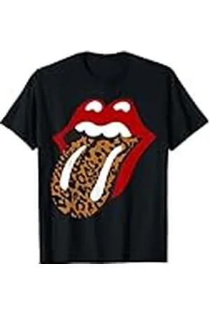 The Rolling Stones Lengua clásica de leopardo Camiseta