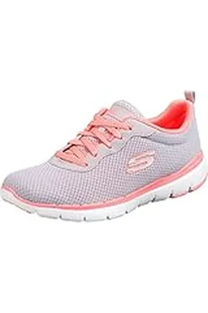 Skechers Flex Appeal 3.0 First Insight, Sneakers Mujer, Multicolor (Lt Gray Mesh Hot Pink Trim), 36 EU