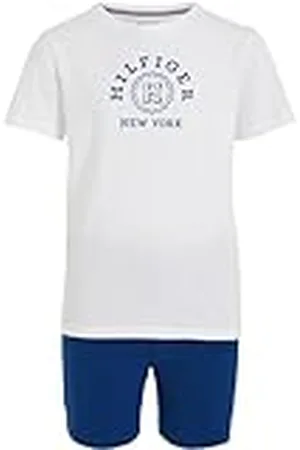 Tommy Hilfiger Conjunto de pijama Chicos corto, Weiß (Blanco), 10-12 Años