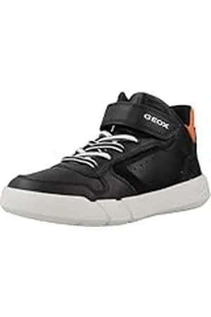 Geox J HYROO Boy A, Zapatillas para Niños, Black/Orange, 33 EU