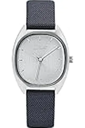 QS by s.Oliver Reloj de pulsera analógico de cuarzo para señora, con correa textil, plateado, resistente al agua 3 bar, se entrega en estuche de regalo, 2033502