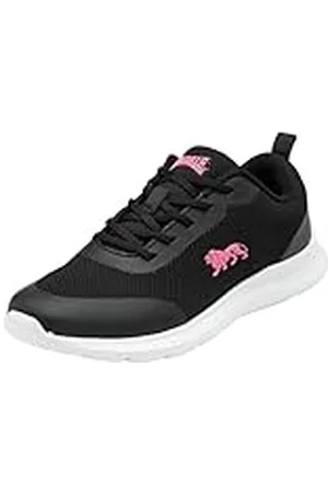 Lonsdale London Helmsdale, Zapatillas para Correr de Carretera Mujer, Negro Hot Pink, 38 EU
