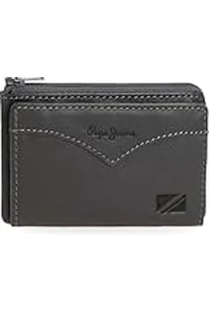 Pepe Jeans Jacket Monedero con Tarjetero Gris 11x7x1,5 cms Piel by Joumma Bags