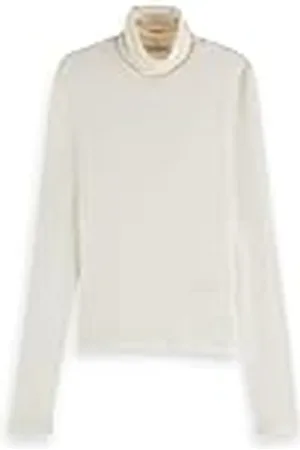 Scotch&Soda Core Roll UP Neck Long Sleeve T-Shirt Camiseta, , XL para Mujer