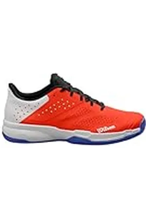 Wilson Kaos Stroke 2.0, Tennis Shoe Hombre, White/Orange/Bluing, 46 EU