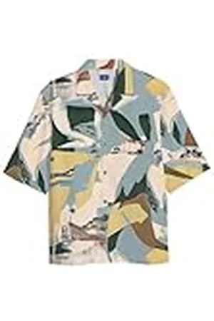 JACK & JONES Jorjeff Gallery Resort Shirt SS TG Ln Camisa de Manga Corta, , S Hombres