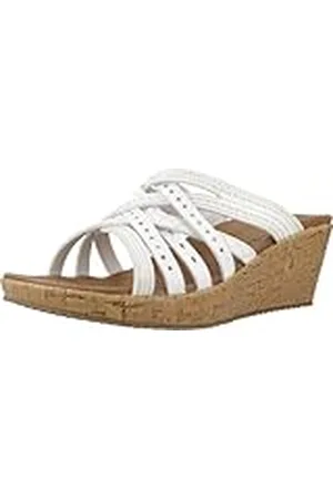 Skechers Hot Spring, Aguas Termales DE Beverlee Mujer, White Duraleather, 39 EU
