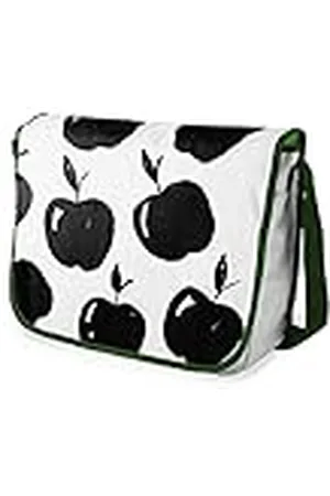 Bonamaison Bolso escolar de mensajero impreso digitalmente con correa caqui para estudiantes, bolsa cruzada, bolsa de mensajero, bolsa de hombro para la escuela, vuelta a la escuela, tamaño: 29 x 36