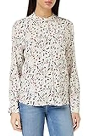 Tommy Hilfiger Blusa Mujer Camisa, Multicolor (Small Ribbon Print/ Ecru), 38
