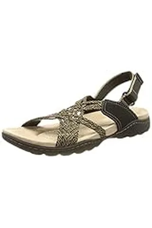 Clarks Amanda Ease, Sandalia, para Mujer, Negro (Black Combi), 37.5 EU