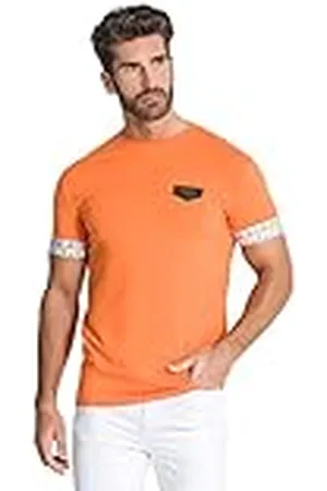 Gianni Kavanagh Anarchy Elastic Tee, T Shirt Hombre, Naranja, XL