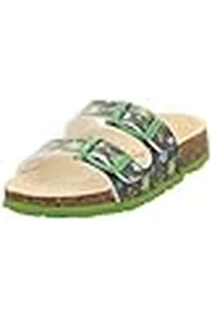 Superfit Fussbettpantoffel, Mule, Grau/GRÜN 2080, 41 EU