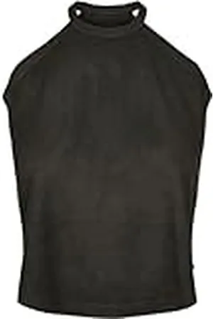 Urban classics Ladies Peached Rib Neckholder Tank Camiseta Deportiva de Tirantes, , M para Mujer