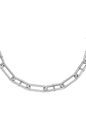Fossil Collar para Mujer Heritage D-Link Collar de cadena de acero inoxidable, Longitud: 375mm+60mm, JF04503040