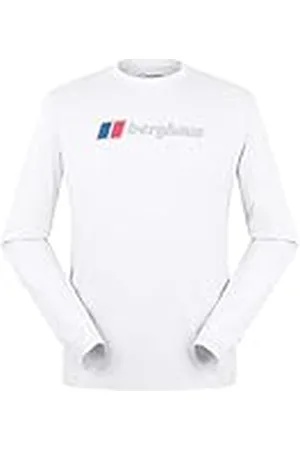 Berghaus Big Logo Camiseta de Manga Larga, Pure White, L para Hombre