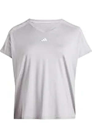 adidas Mujer AEROREADY Train Essentials Minimal Branding V-Neck tee (Plus Size), , XXL Plus
