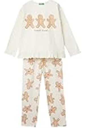 Benetton Pig(Maglia+Pant) 3DKE0P07Z Juego de Pijama, , S para Niñas