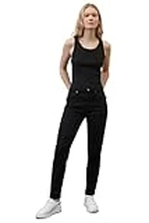 Marc O’ Polo Marc OߴPolo Denim Mujer Top de tirantes de tejido elástico de canalé, (Black), S