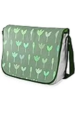 Bonamaison Bolso escolar de mensajero impreso digitalmente con correa caqui para estudiantes, bolsa cruzada, bolsa de mensajero, bolsa de hombro para la escuela, vuelta a la escuela, tamaño: 29 x 36