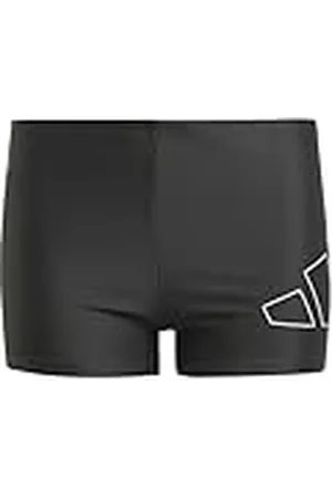 adidas Niños Performance Big Bars Swim Boxers Kids, Black/White, 13-14 Years
