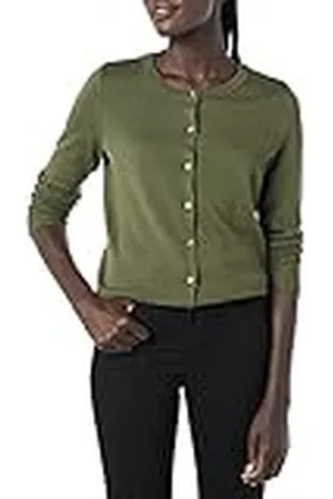 Amazon Jersey Cárdigan de Cuello a La Caja Ligero (Disponible en Tallas Grandes) Mujer, , XL