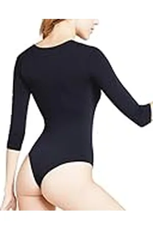 Falke Stringbody W Bo algodón manga larga 1 pieza, Bodi modeladora Mujer, , XL 46-48
