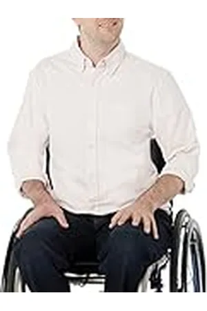 Amazon Camisa Oxford elástica de corte recto con manga larga y bolsillo (disponible en talla grandes y largos especiales) Hombre, , XS
