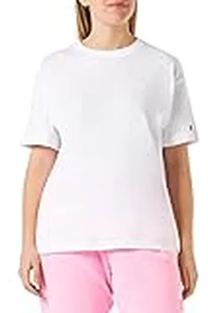 Champion Rochester 1919- Logo Oversized Crewneck S Camiseta, Color Blanco Mujer